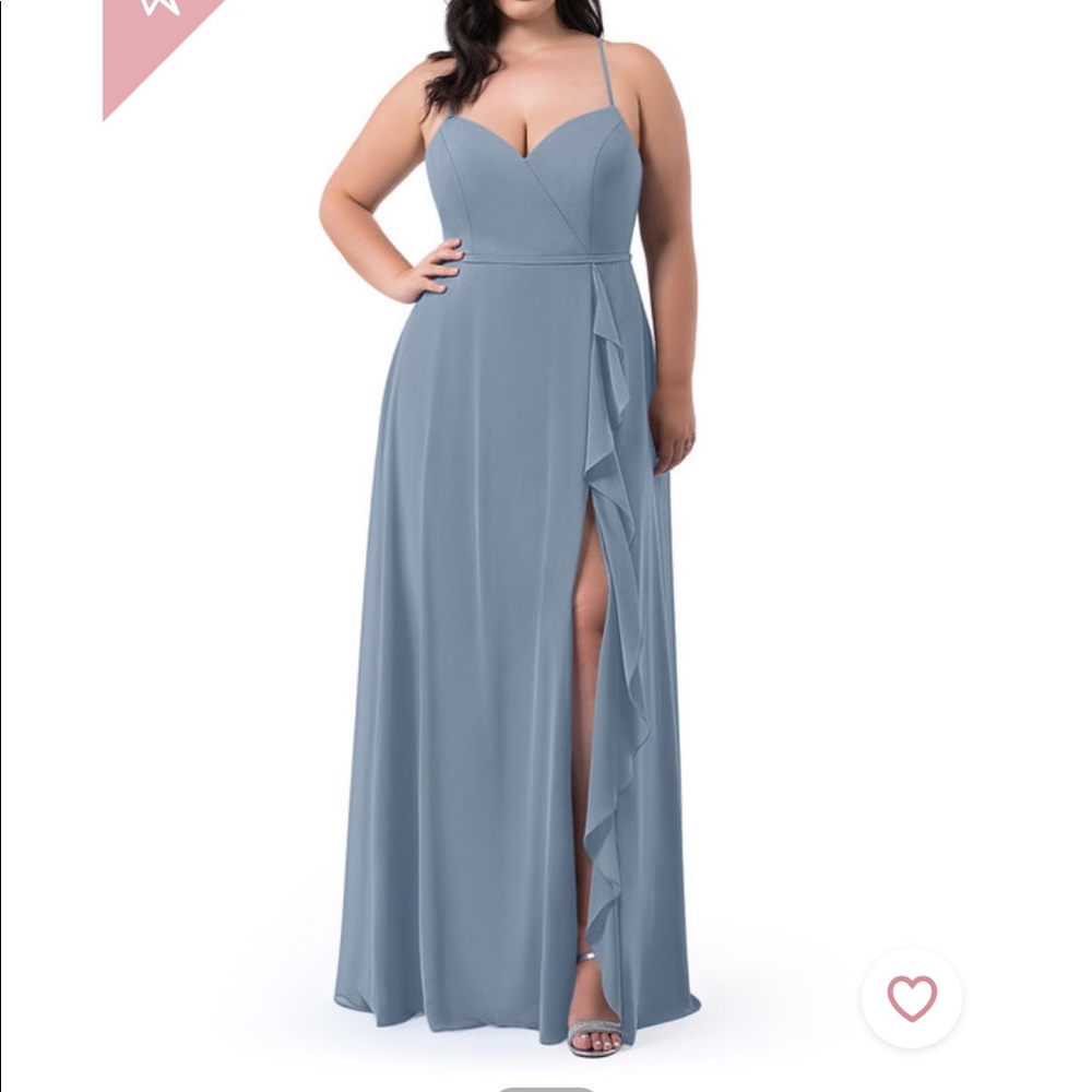 NEW Azazie size A16 Dusty Blue Bridesmaid Dress Style: Naeem